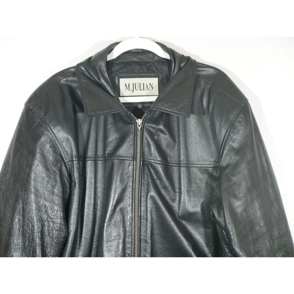 Wilsons Leather M. Julian Mens Jacket Size XLT Black Quilted Interior - Picture 2 of 12